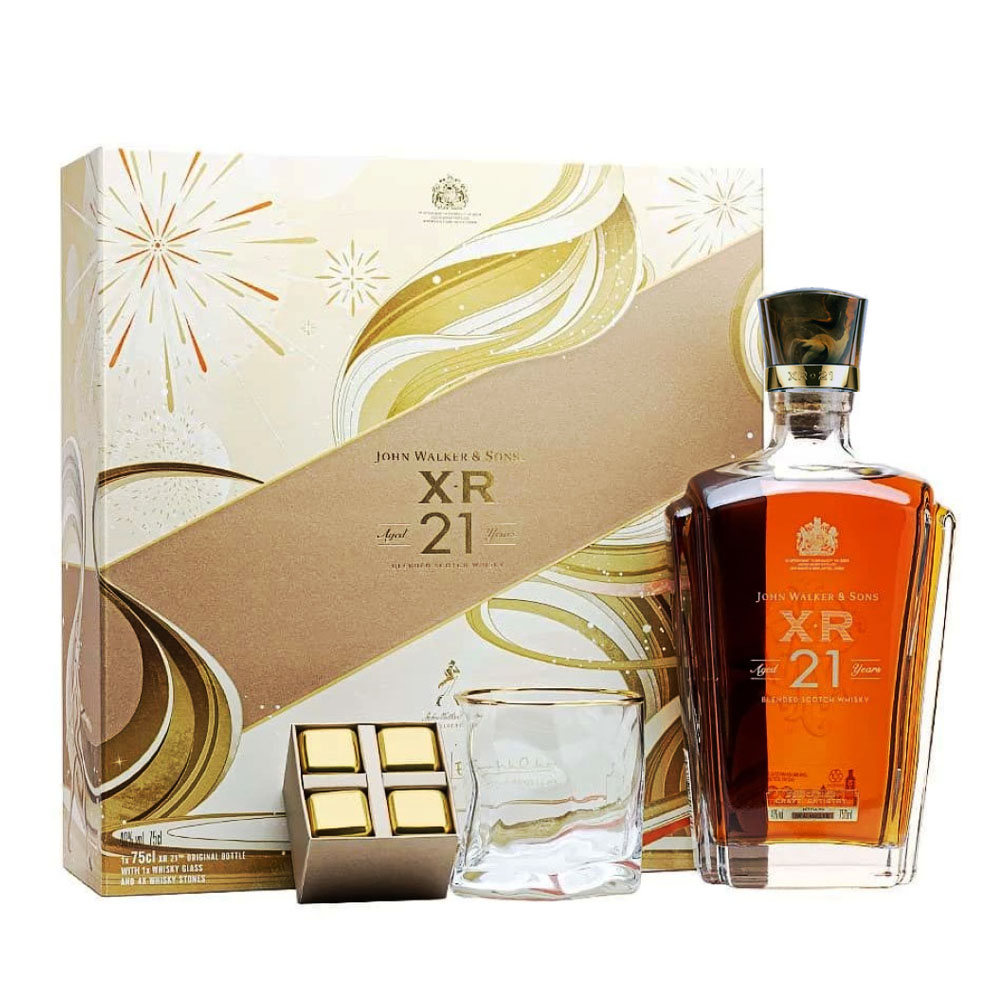 Johnnie Walker XR21 Glass/Stone Gift Set